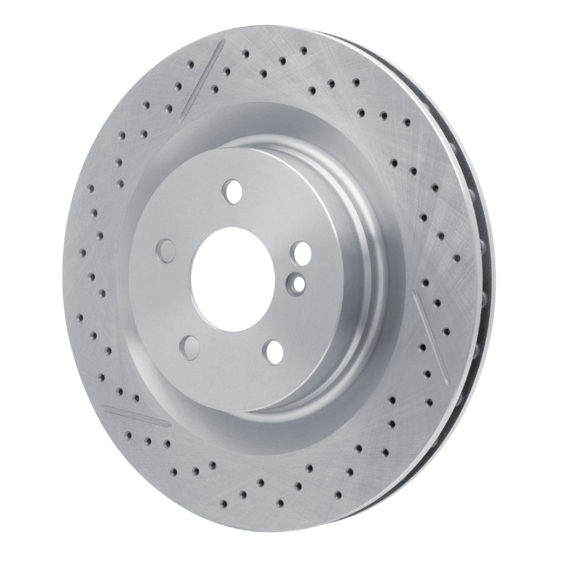 Mercedes-Benz CLK63 AMG Brake Rotor (1) - Rear - R1 Concepts - Drilled and Slotted - `05-`11